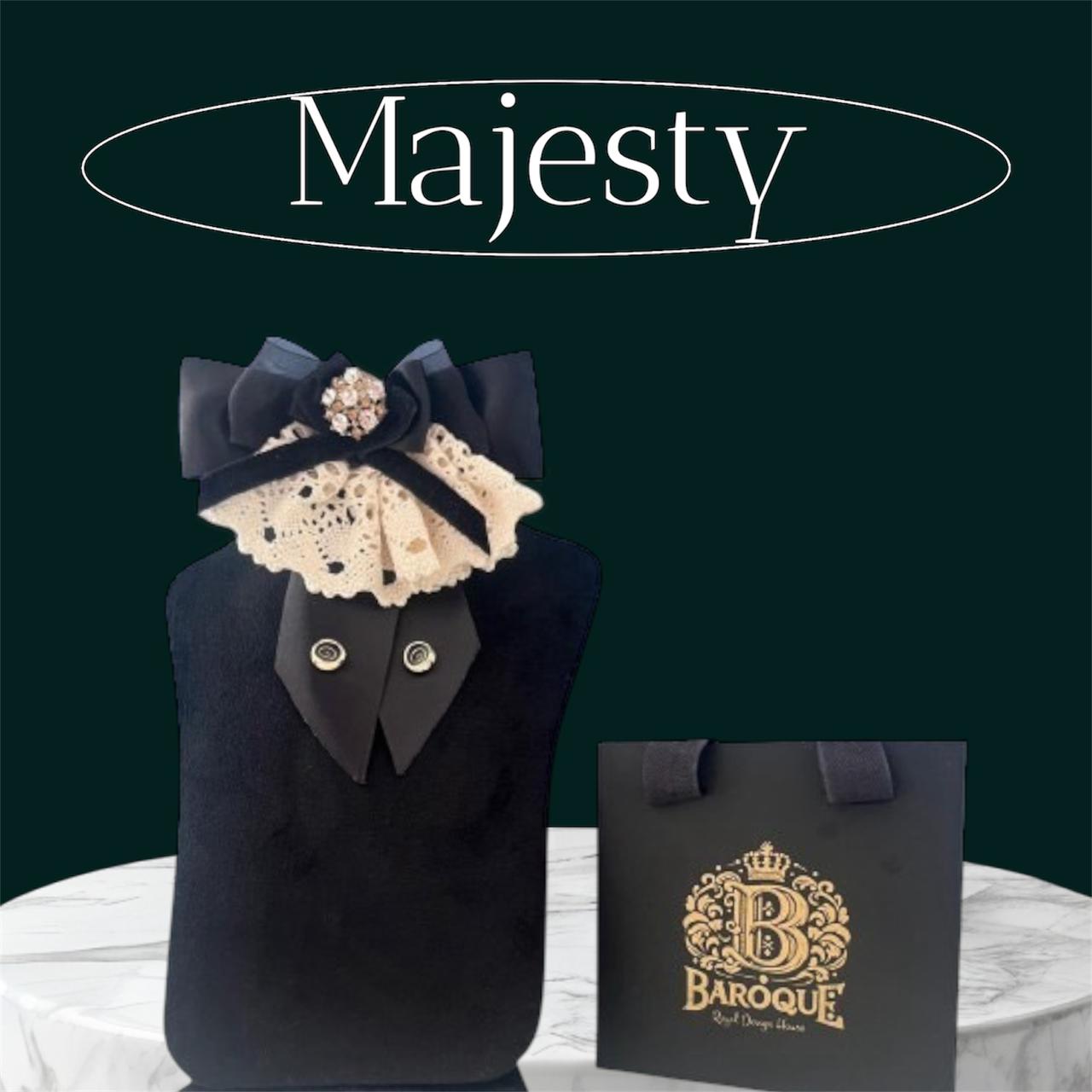 Noir & Net! Textured Charm, Crowned by a Vintage Bloom - Image 2